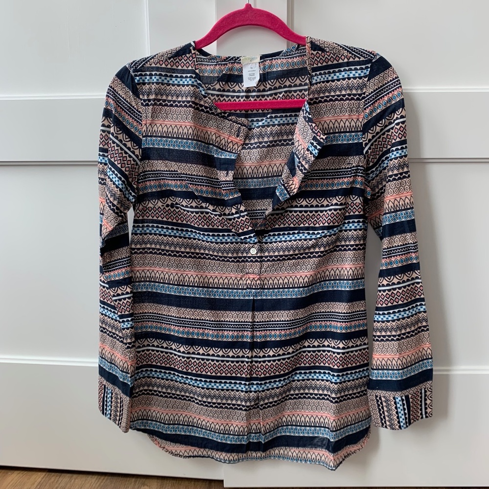 EUC CREWCUTS MIXED PATTERN TUNIC | SIZE 14